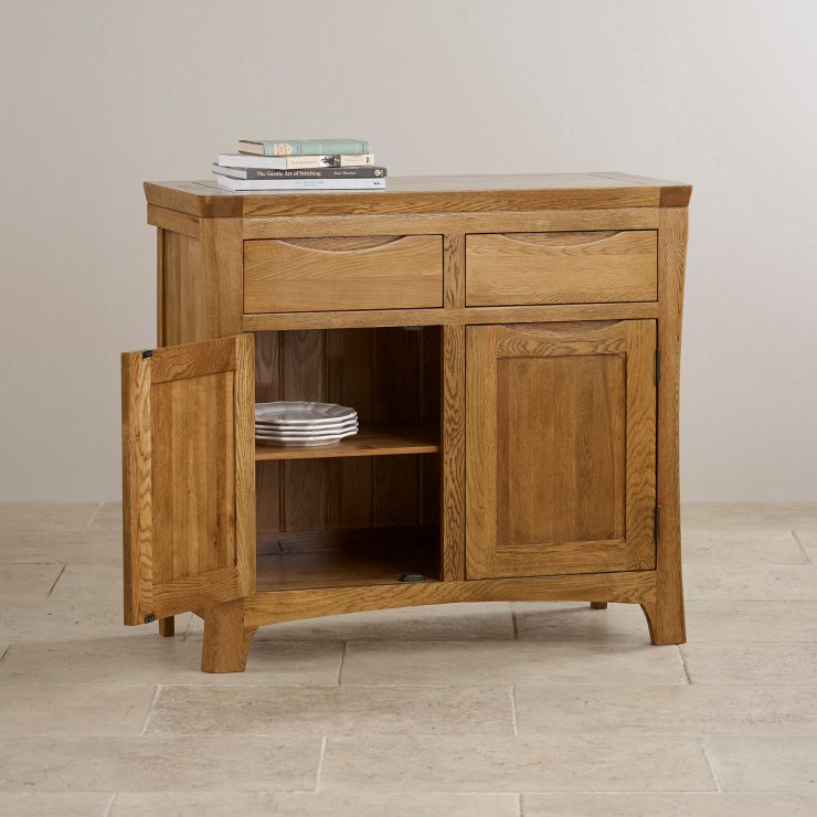 Orrick Small Sideboard in Rustic Solid Oak Oak Furniture Land