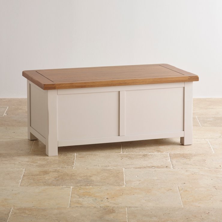 Kemble Painted Blanket Box in Solid Oak Oak Furniture Land