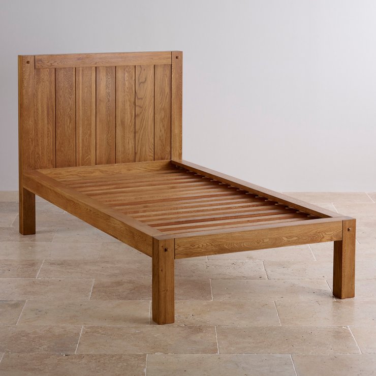 Quercus Single Bed Rustic Solid Oak Oak Furniture land