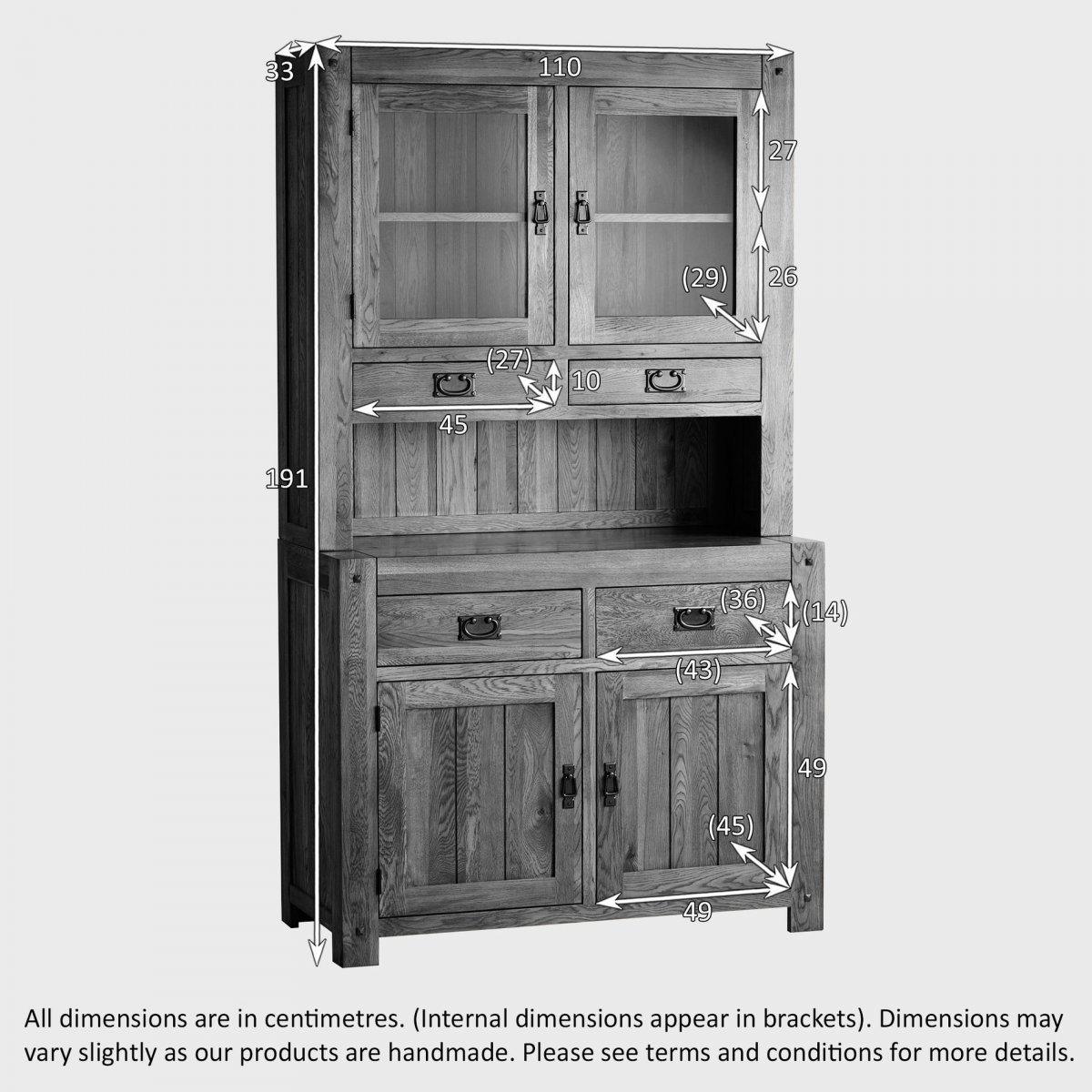 Quercus Small Dresser in Rustic Oak Oak Furniture Land