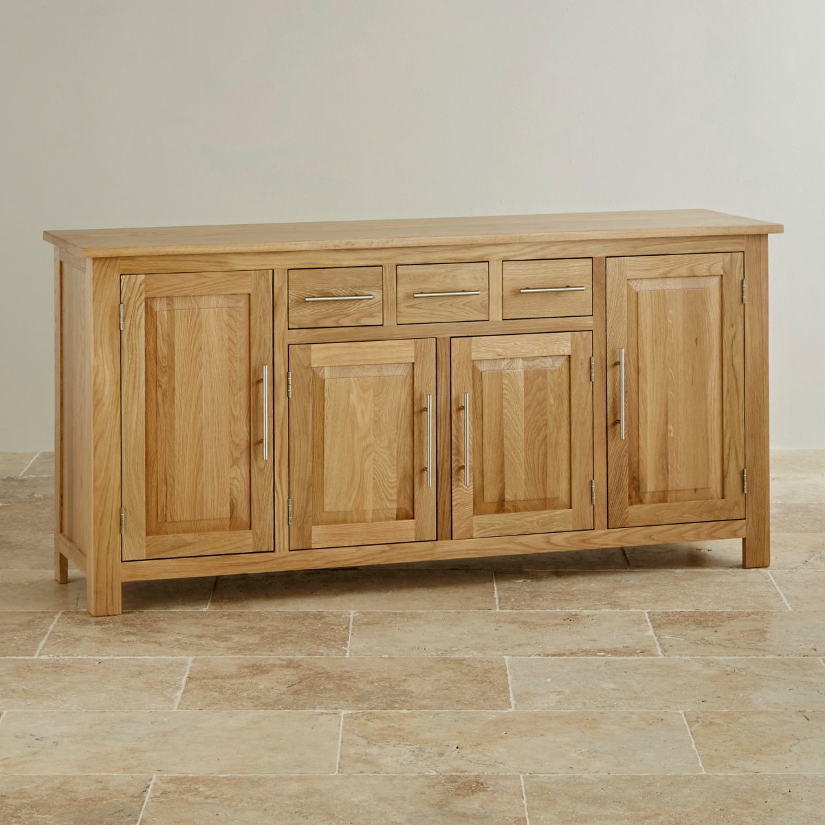 Rivermead Natural Solid Oak Large Sideboard Oak Furniture Land
