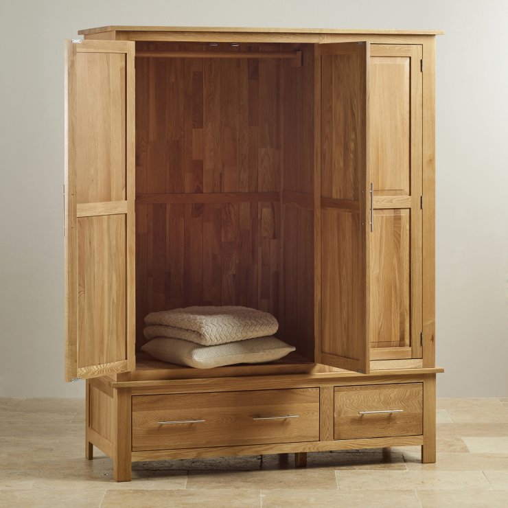 Rivermead Triple Wardrobe in Solid Oak Oak Furniture Land