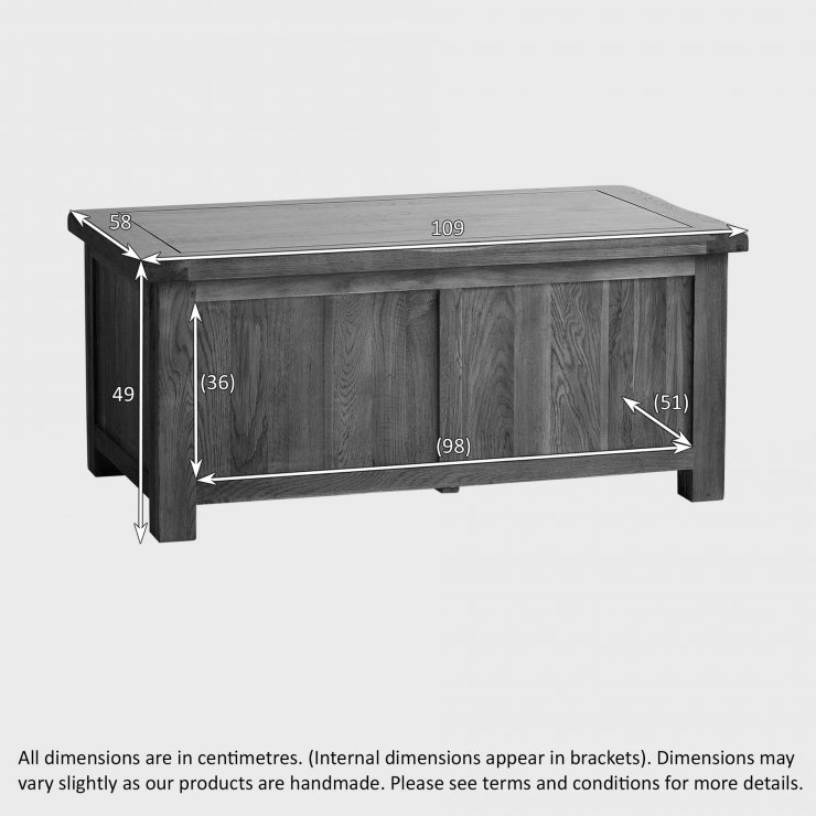 Original Rustic Blanket Box in Solid Oak Oak Furniture Land