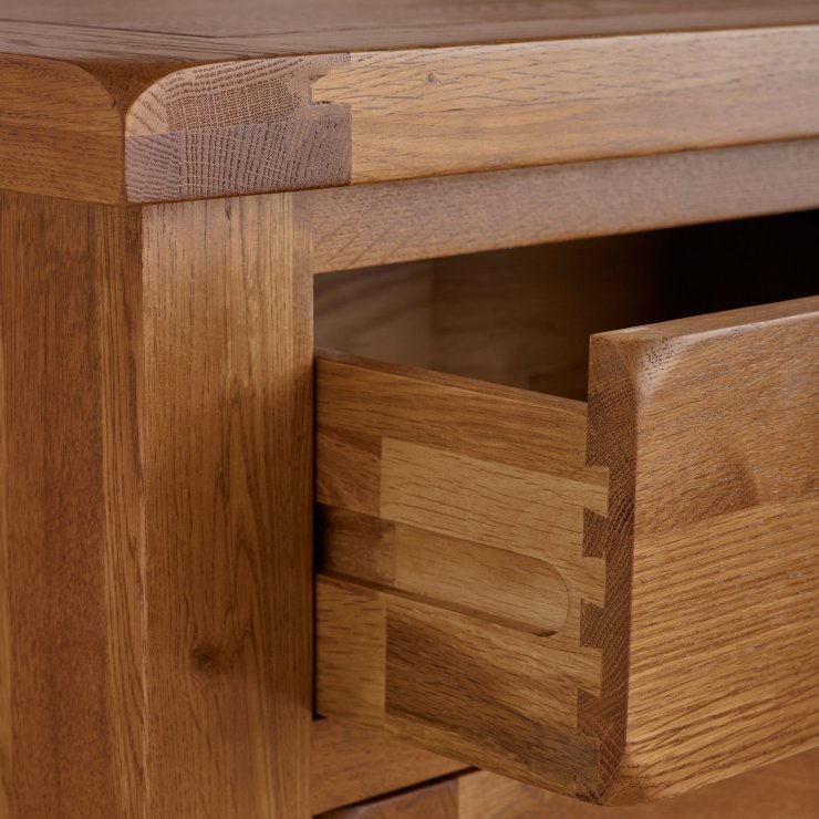 Original Rustic Computer Desk in Solid Oak Oak Furniture Land