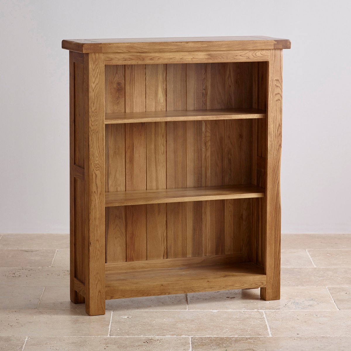 Original Rustic Small Bookcase in Solid Oak Oak Furniture Land