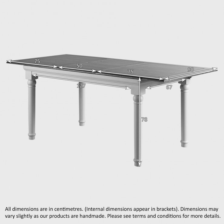 Shay 5ft x 3ft Extendable Painted Dining Table