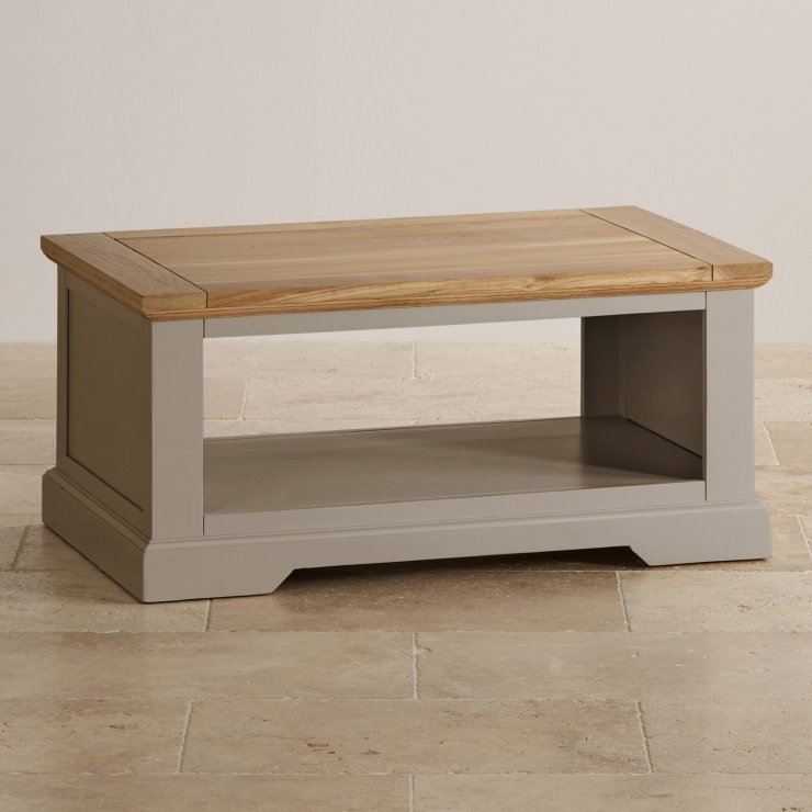 St Ives Coffee Table in Light Grey Painted Natural Oak