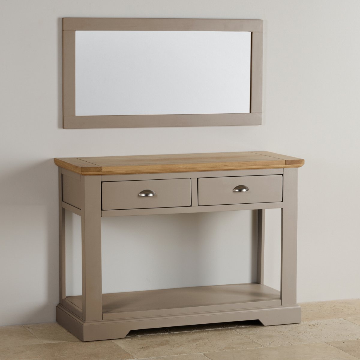 St Ives Wall Mirror in Painted Oak Oak Furniture Land