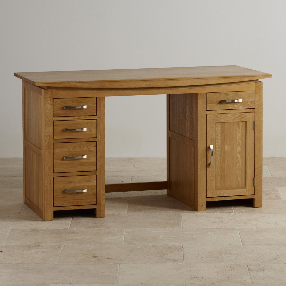 Tokyo Natural Solid Oak Computer Desk by Oak Furniture Land