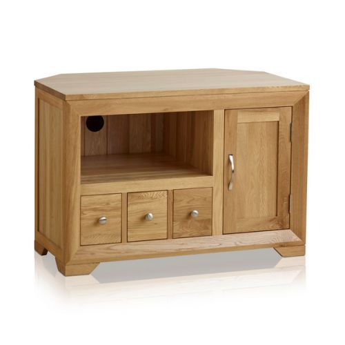Bevel Natural Solid Oak Large Sideboard Oak Furniture Land