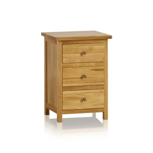 Bevel Bedside Table in Natural Solid Oak Oak Furniture Land
