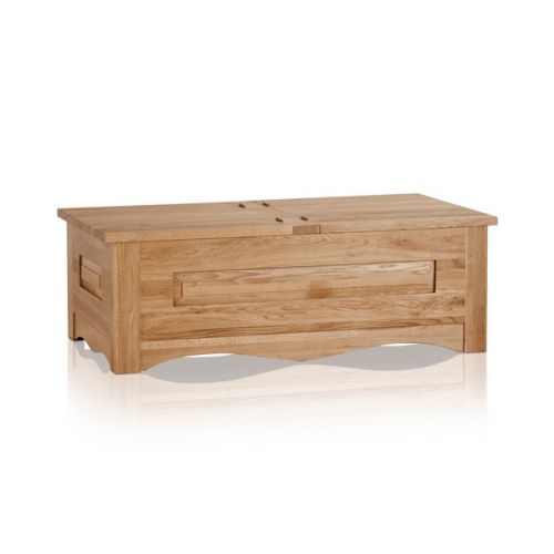 Original Rustic Blanket Box in Solid Oak Oak Furniture Land