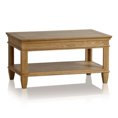 Bevel Coffee Table in Solid Oak Oak Furniture Land