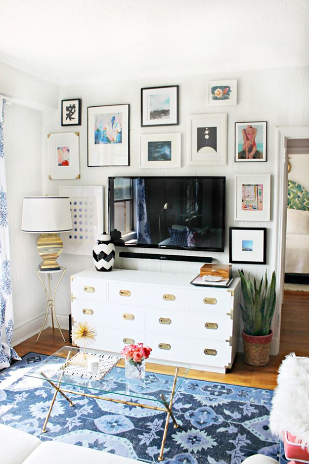 How to Decorate Around a TV by Kimberly Duran | The Oak ...