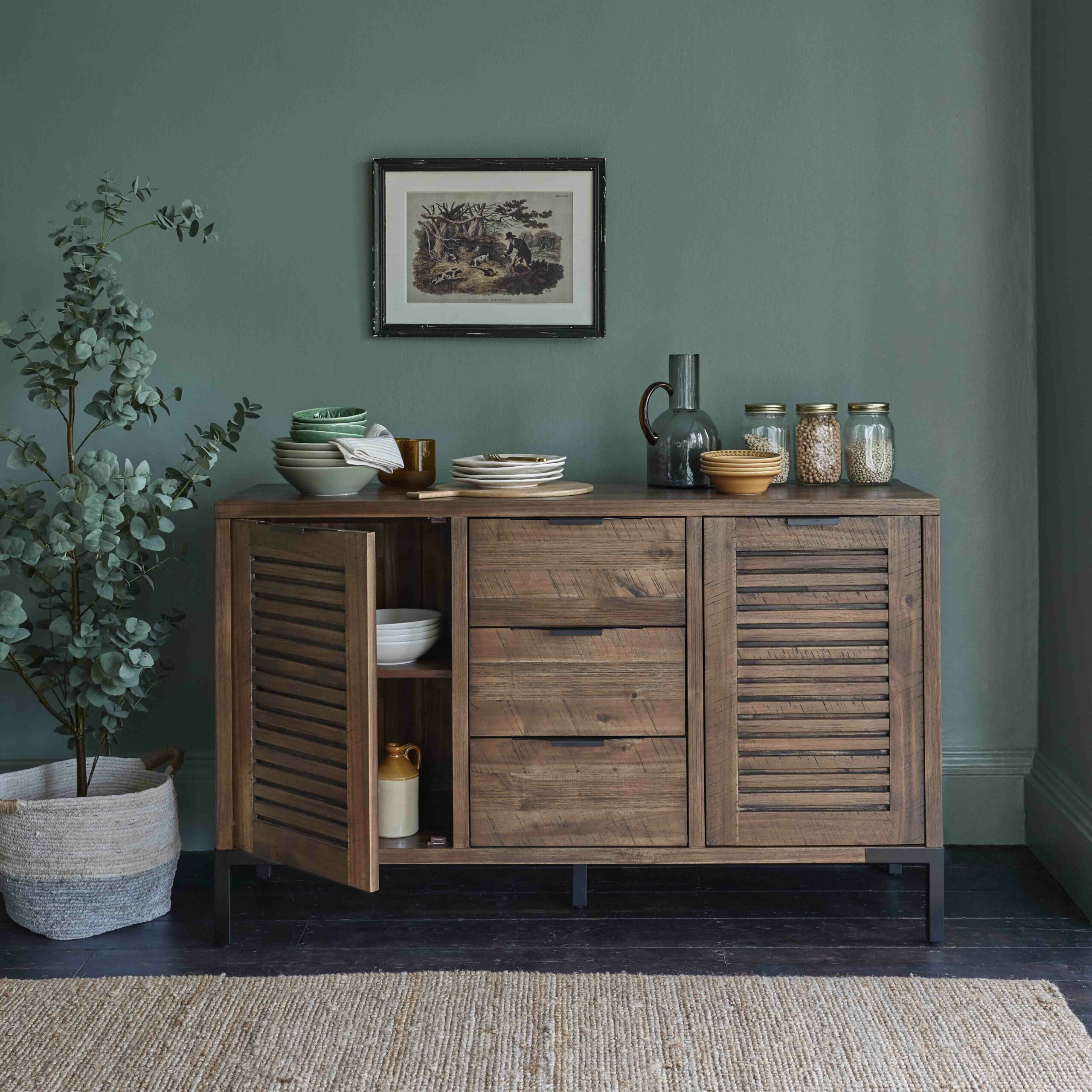 Detroit dark wood sideboard