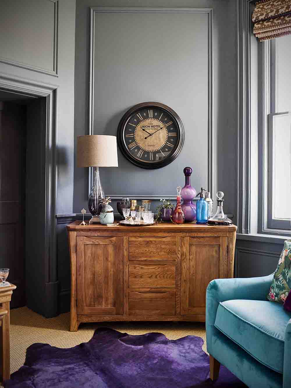 Sideboard with opulent accessories