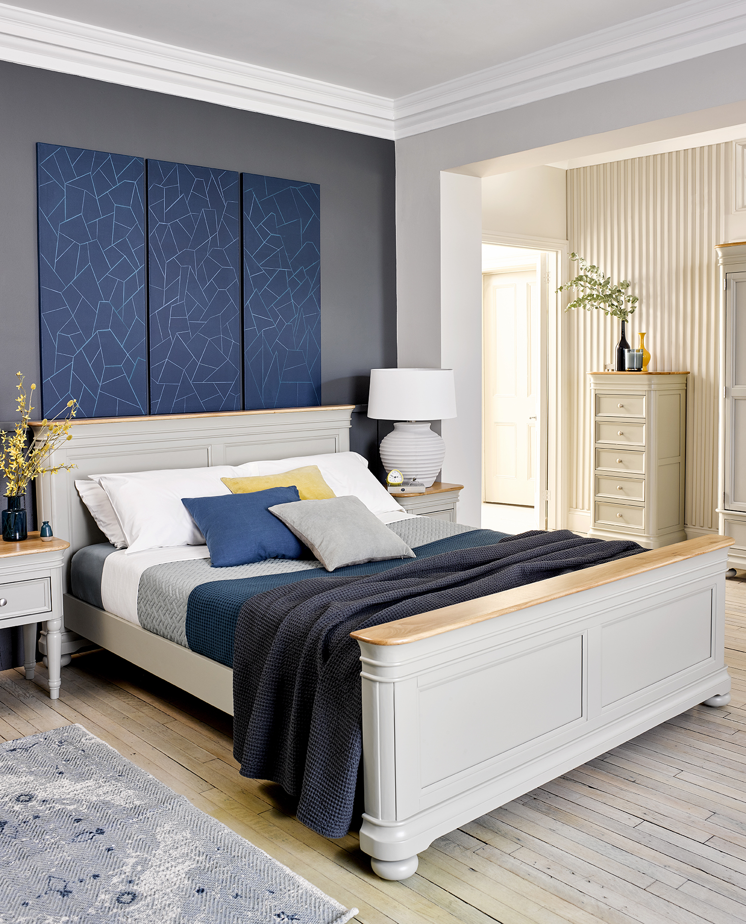 Painted bedroom furniture Oak Furnitureland Brindle collection