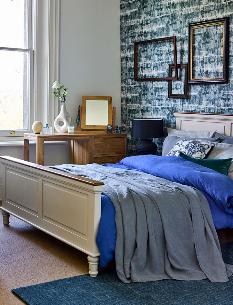 Blue colour scheme bedroom