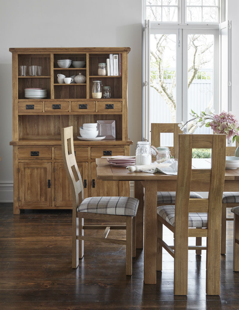 original rustic dining set with cabinet