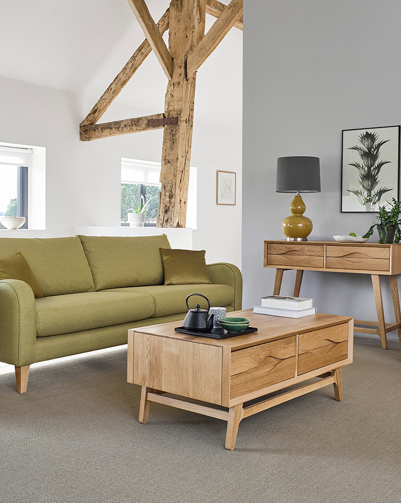 mid century modern style living room