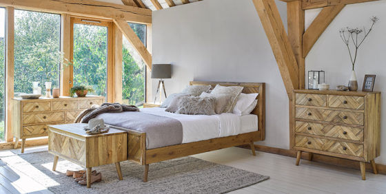 mid century modern style bedroom