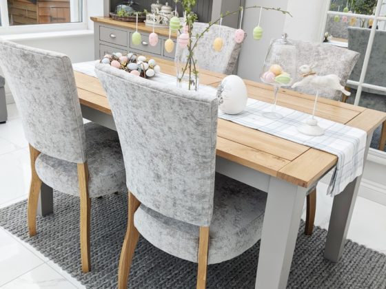 Easter grey painted dining table