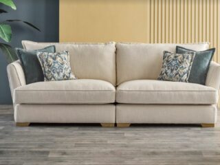 Malvern polly cream fabric sofa