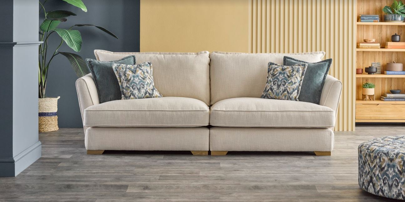 Malvern polly cream fabric sofa