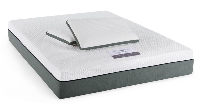 Hybrid style, contemporary king-size mattress and two pillow package