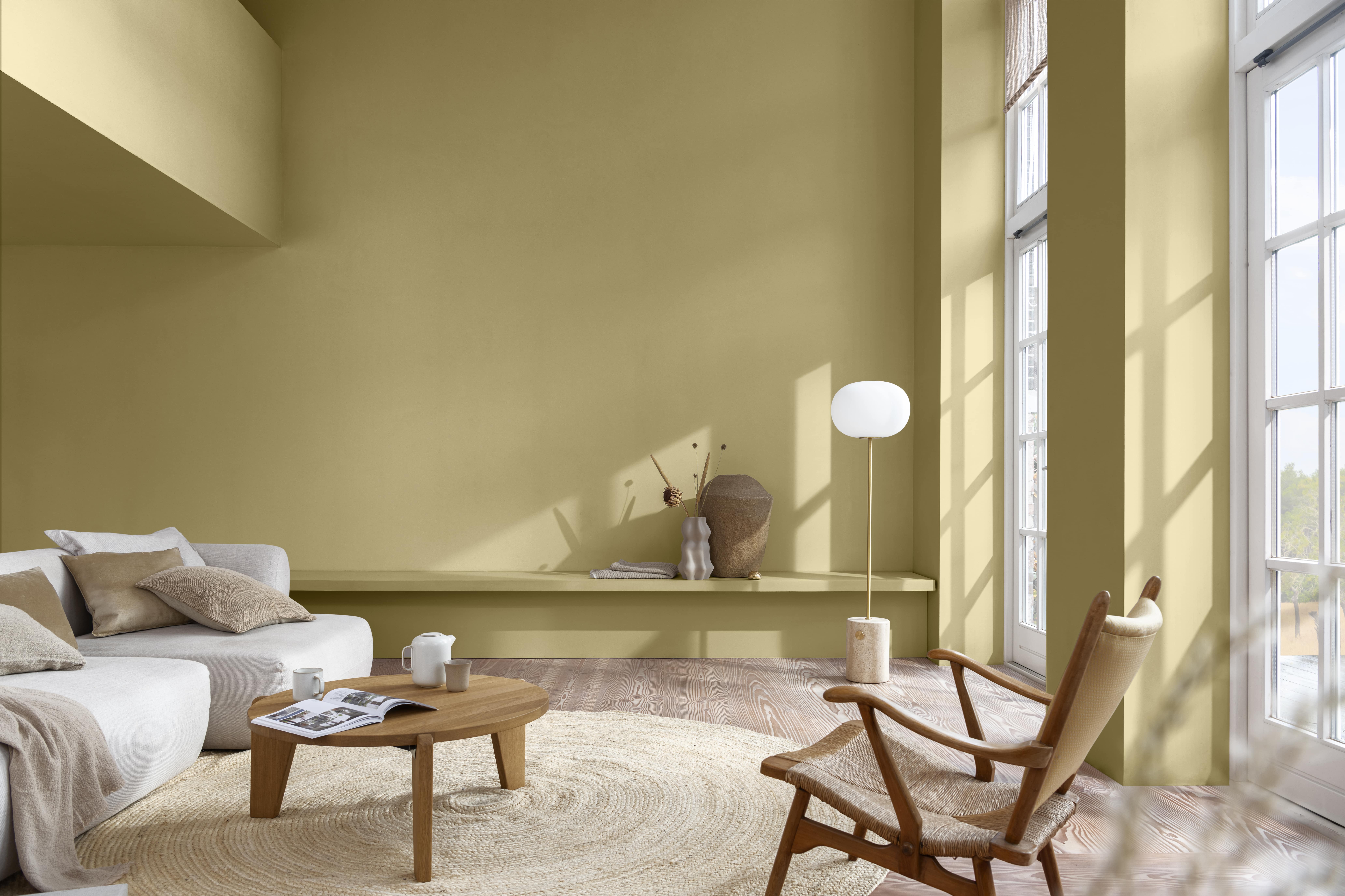 Dulux Colour of the Year Wild Wonder showcased in a spacious open plan room.