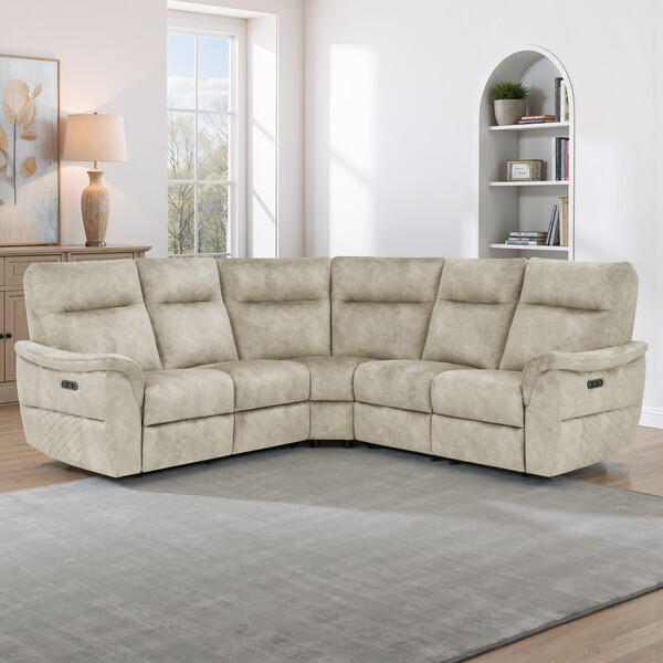 Marble Cream Fabric Sofas - Large Corner Sofa - Aldo Range - Oak Furnitureland