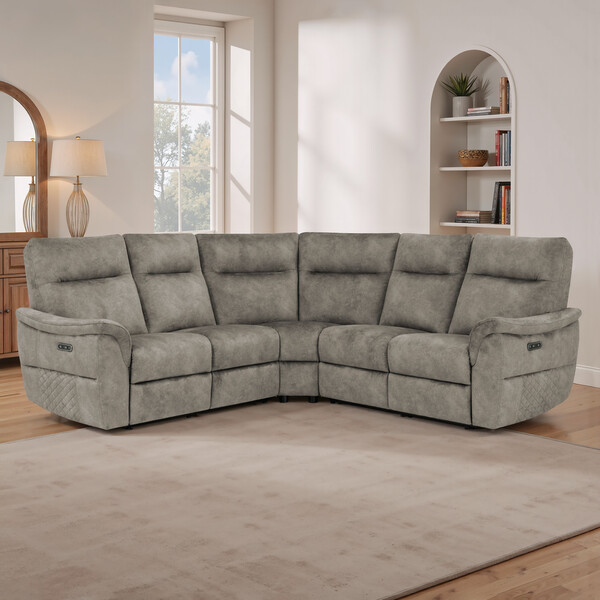 Marble Mink Fabric Sofas - Large Corner Sofa - Aldo Range - Oak Furnitureland