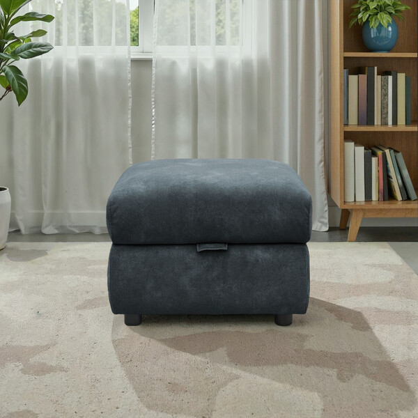 Dexter Shadow Fabric Sofas - Storage Footstool - Arabella Range - Oak Furnitureland
