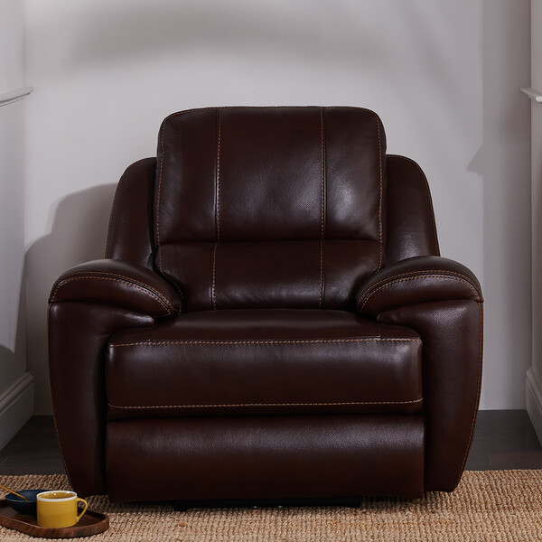 Two Tone Brown Leather Sofas - Armchair - Austin Range - Oak Furnitureland