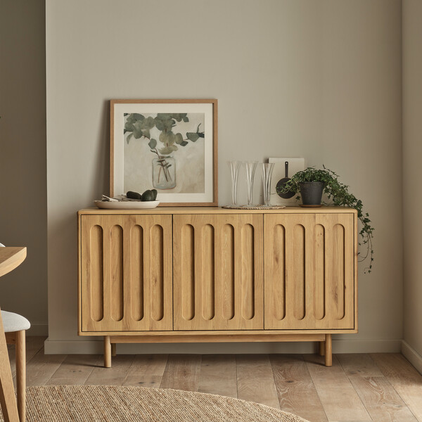 Natural Oak Sideboards - Large Sideboard - Belgrave Range - Oak Furnitureland