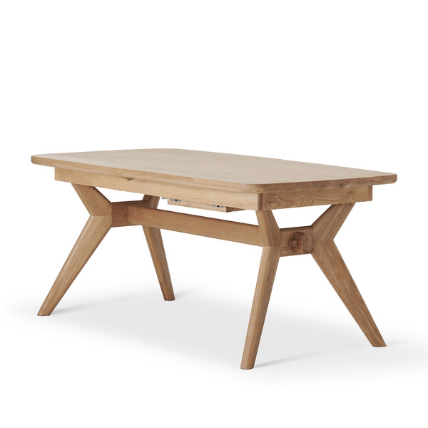 Natural Solid Oak Dining Tables - 8-10 Seater Extendable Dining Table - Bentley Range - Oak Furnitureland