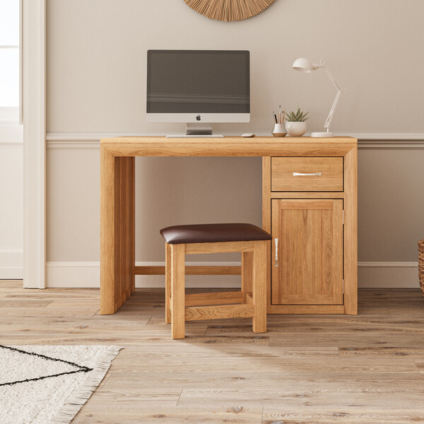 Handmade 100% Solid Natural Oak Desks - Desk - Bevel Range - Oak Furnitureland