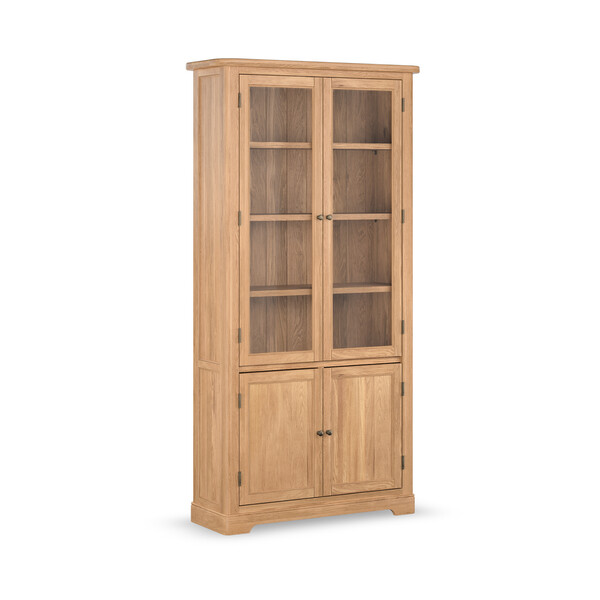 Natural Solid Oak Display Cabinets - Display Cabinet - Brennan Range - Oak Furnitureland