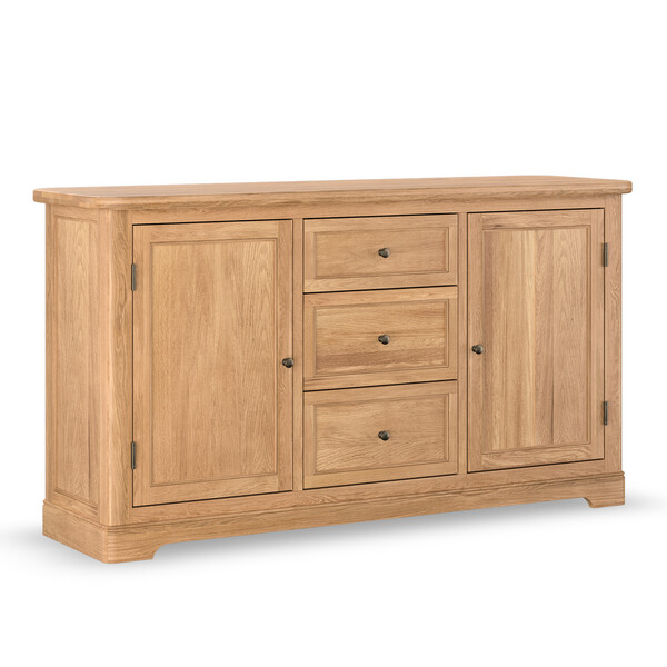 Natural Solid Oak Sideboards - Large Sideboard - Brennan Range - Oak Furnitureland