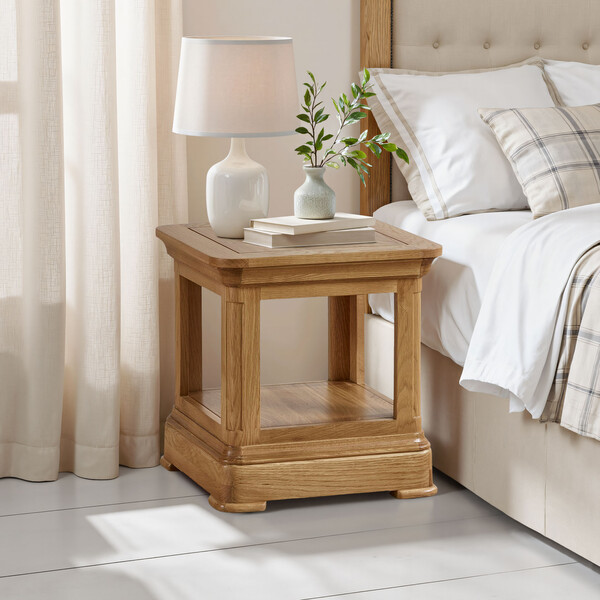 Handmade 100% Solid Natural Oak Side Tables - Side Table - Canterbury Range - Oak Furnitureland