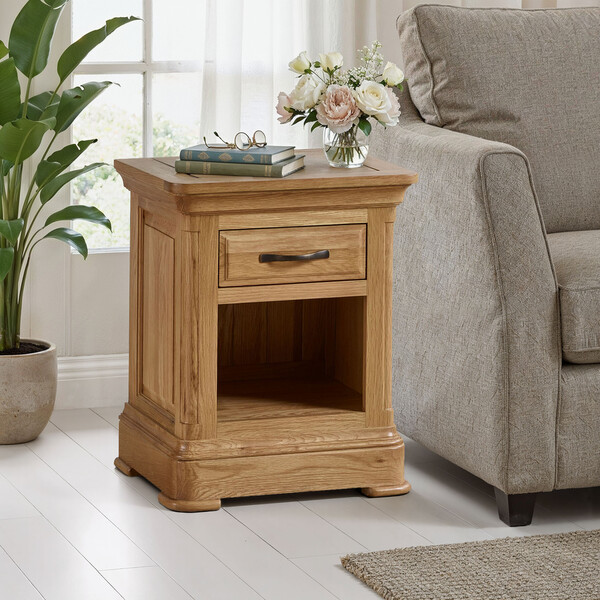 Natural Solid Oak Side Tables - Side Table - Canterbury Range - Oak Furnitureland