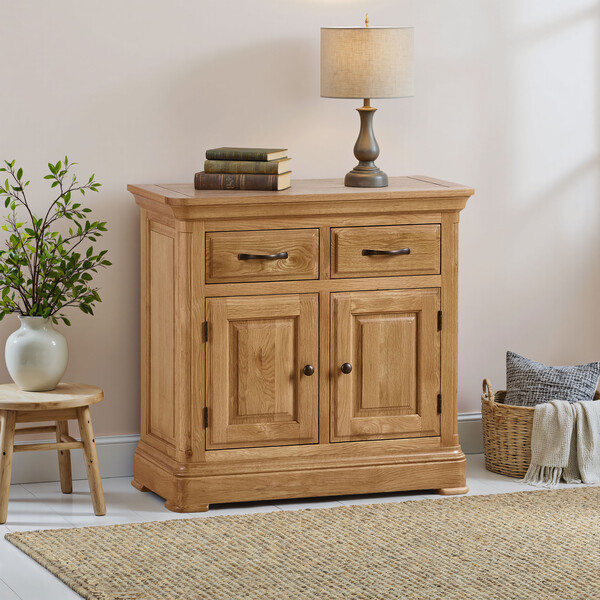 Natural Solid Oak Sideboards - Small Sideboard - Canterbury Range - Oak Furnitureland