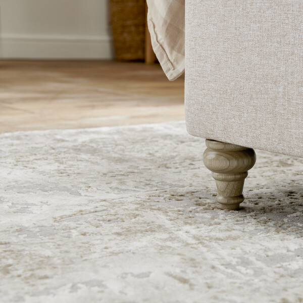 160 x 230cm - Cream Rugs - Clouds Metallic Rug - Oak Furnitureland
