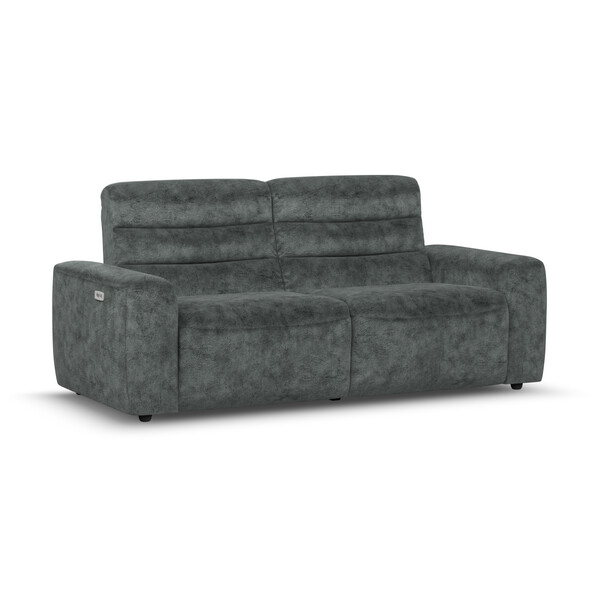 Dapple Grey Fabric Sofas - 3 Seater Electric Recliner Sofa - Cohen Range - Oak Furnitureland