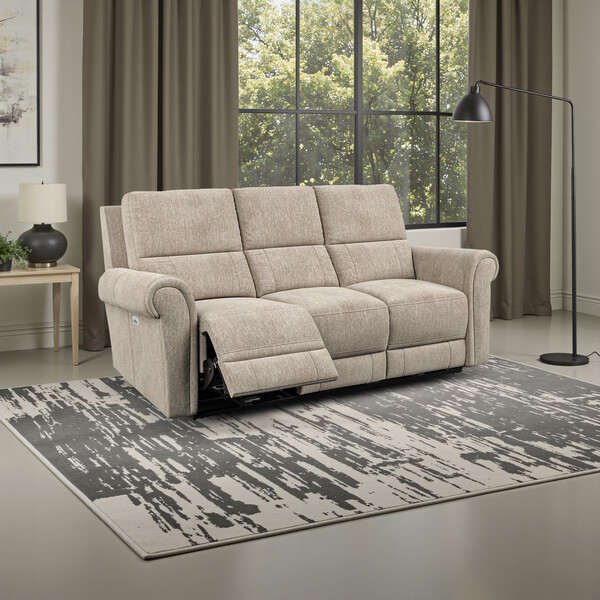 Jetta Beige Fabric Sofas - Modular 3 Seat Recliner - Colorado Range - Oak Furnitureland