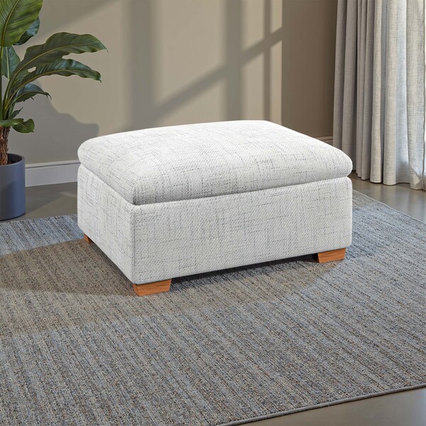 Keswick Dove Fabric Sofas - Storage Footstool - Colorado Range - Oak Furnitureland