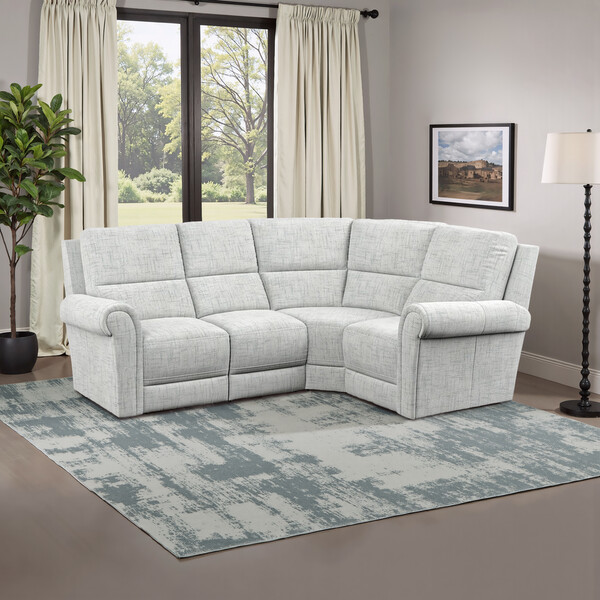 Keswick Dove Fabric Sofas - Modular 4 Seat Corner Sofa Left Hand - Colorado Range - Oak Furnitureland