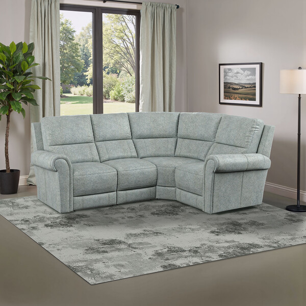 Santos Steel Fabric Sofas - Modular 4 Seat Corner Sofa Left Hand - Colorado Range - Oak Furnitureland