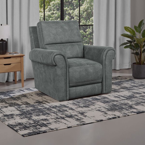 Miller Grey Fabric Sofas - Armchair - Colorado Range - Oak Furnitureland