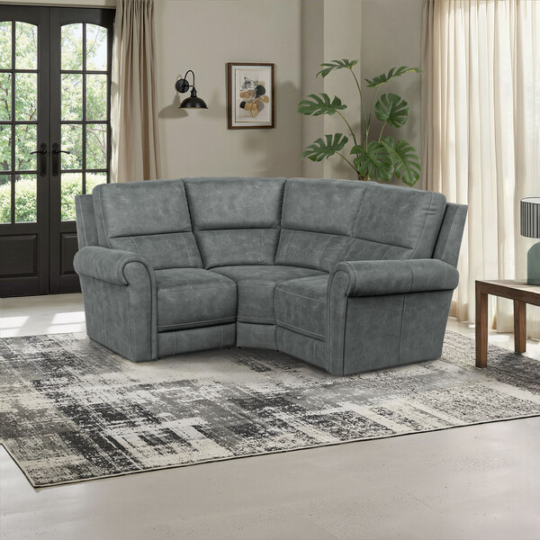 Miller Grey Fabric Sofas - Modular 3 Seat Corner Sofa - Colorado Range - Oak Furnitureland